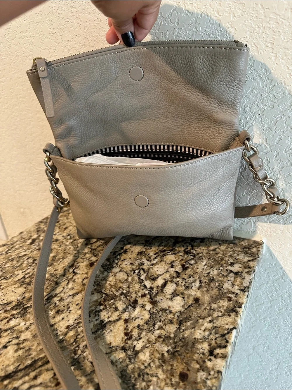 Kate Spade Nude Leather Crossbody Bag